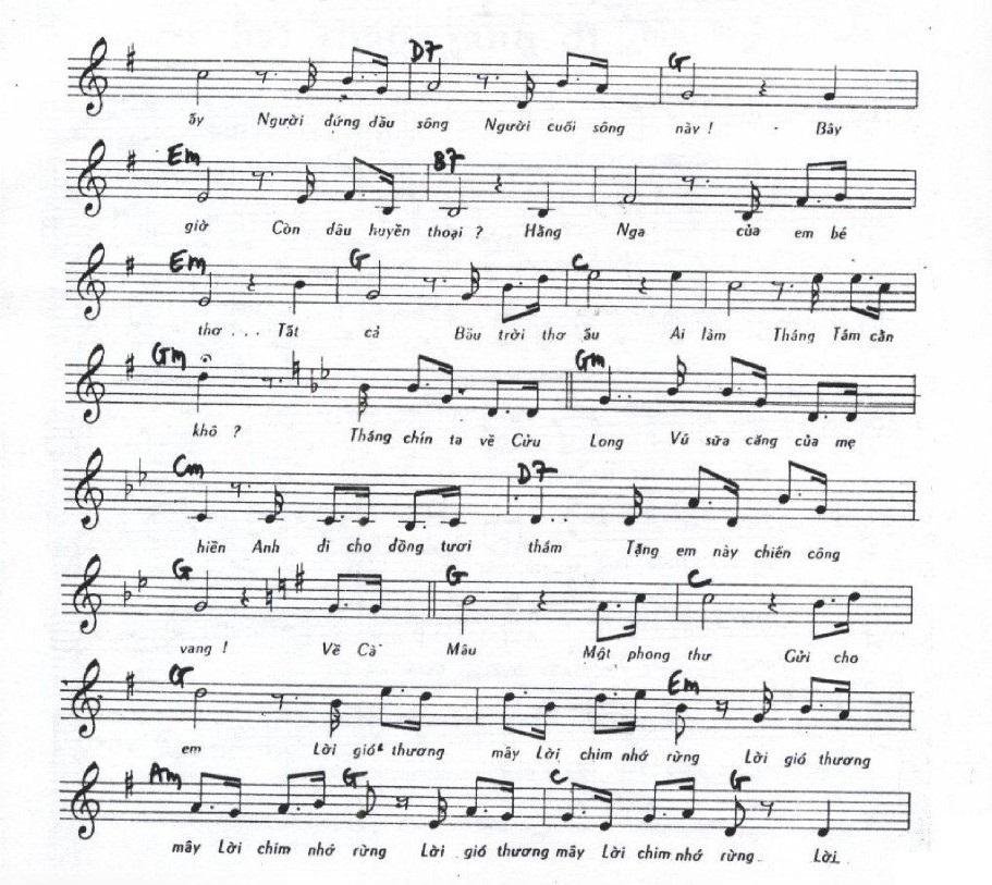 Sheet nhạc Mười Hai Tháng Anh Đi 3